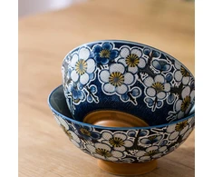 Lova Dubuo HARU D12,2×6,5 cm „Vyšnių žiedai ant mėlyno fono“