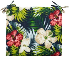 Pagalvėlė kėdei SUMMER FLOWER 38x43x2,5cm, tamsiai gėlėta