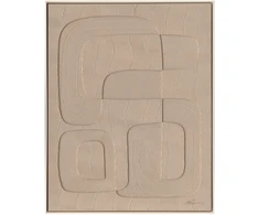 Home4You Paveikslas su rėmu 80x100 cm, šviesiai ruda forma