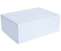 Popieriaus dėžutė TRUDY 26x18x8,5 cm, sulankstoma, balta