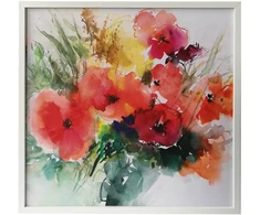 Sienų meno kūrinys WALLY 40x40cm, medetkos