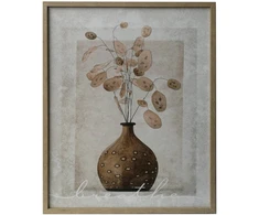 Sienų meno kūrinys WALLY 40x50cm, augalai apvalioje vazoje