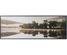 Sienų meno kūrinys WALLY 50x140cm, rūkas ant ežero