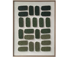 Sienų meno kūrinys WALLY 60x80cm, žalias labirintas 1
