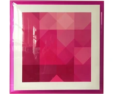 Sienų meno kūrinys WALLY 80x80cm, rožinė spalva, akrilas