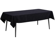 Stalo servetėlė „PARTY“, 150 x 220 cm, juoda su gėlėmis