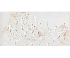 Tapyba aliejiniais dažais 60x120cm, balti žiedlapiai