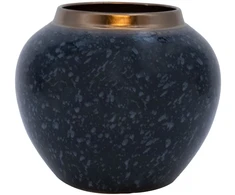 Home4You Vaza „TITAN STONE“, skersmuo 20 x aukštis 18 cm, juoda/pilka