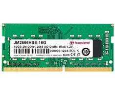Atmiņa portatīvajam datoram Transcend JetRam, SODIMM, DDR4, 16 GB, 2666 MHz, CL19 (JM2666HSB-16G)