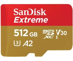 Atminties kortelė SanDisk Extreme Go A2 U3 V30 Micro SD Micro SDXC 512GB