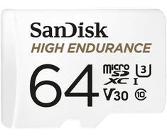 Atminties kortelė SD MicroSD Card 64GB SanDisk High Endurance SDXC