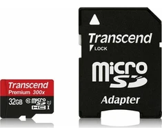 Atminties kortelė Transcend Premium Micro SDHC 32 GB Class 10 UHS-I/U1 (TS32GUSDU1)