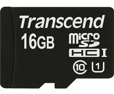 Atminties kortelė Transcend Premium Micro SDHC 16 GB Class 10 UHS-I/U1 (TS16GUSDCU1)