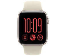 Išmanusis laikrodis Apple Watch SE 3 GPS + Cellular 44mm Starlight aliuminio korpusas su smėlio spalvos sportine apyranke - S/M