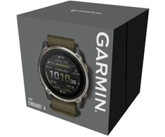 Išmanusis laikrodis Garmin Enduro 4 Bare Ti w/Olive ComfortFit Fabric Band