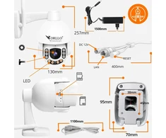 Išorinė pasukama GSM kamera su SIM kortele Orllo Z7 PRO + saulės baterijos skydelis SM6030 Pro