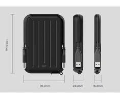 Išorinis kietasis diskas HDD Silicon Power Armor A66 1TB Juodas-Geltona (SP010TBPHD66SS3Y)