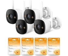 Rinkinys 4 IP kamerų Imou bullet 3 5MP su Imou Protect debesimis