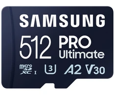 Samsung Pro Ultimate Micro SDXC atminties kortelė 512 GB Class 10 UHS-I/U3 A2 V30 (MB-MY512SA/WW)