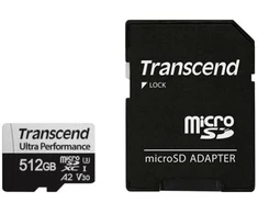 SD Micro SD atminties kortelė 512GB Transcend SDXC USD340S su adapteriu
