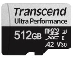 SD Micro SD atminties kortelė 512GB Transcend SDXC USD340S su adapteriu