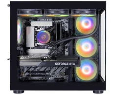 Stacionarus kompiuteris Žaidimų kompiuteris Hyrican COUGAR FV150 BK (7541) Ryzen 9 9950X3D vandens aušinimas 64GB/2TB SSD RTX 5080 Win11 Juodas