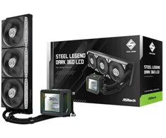 Vandens aušinimo sistema ASRock Steel Legend Dark 360 LCD