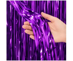 Dekoratyvinė užuolaida lietutis, violetinė spalva, 100x200cm