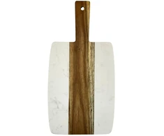 Medinė pjaustymo lentelė su marmuru 38 x 19 x 1.3 cm