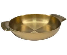 Metalinis dubuo-lėkštė 18cm 003-18 aukso spalvos