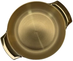 Metalinis dubuo-lėkštė 22cm 003-22 aukso spalvos