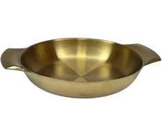 Metalinis dubuo-lėkštė 24cm 003-24 aukso spalvos
