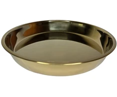 Metalinis padėklas 30cm apvalus aukso spalvos 8373-30