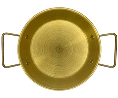 Metalinis padėklas-lėkštė 24cm su rankenomis 004-24