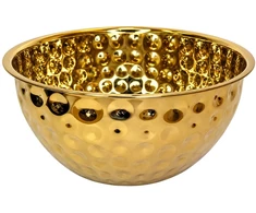 Metalinis serviravimo dubuo auksinis 14 cm