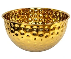 Metalinis serviravimo dubuo auksinis 16 cm