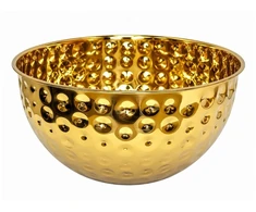 Metalinis serviravimo dubuo auksinis 18 cm