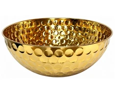 Metalinis serviravimo dubuo auksinis 19 cm