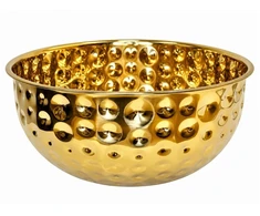 Metalinis serviravimo dubuo auksinis 20 cm