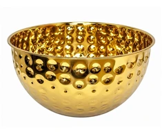 Metalinis serviravimo dubuo auksinis 22 cm