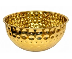 Metalinis serviravimo dubuo auksinis 24 cm