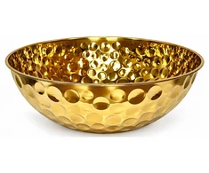 Metalinis serviravimo dubuo auksinis 25 cm