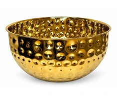 Metalinis serviravimo dubuo auksinis 26 cm