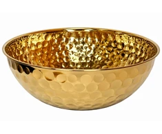 Metalinis serviravimo dubuo auksinis 28 cm