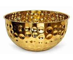Metalinis serviravimo dubuo auksinis 30 cm