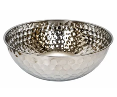 Metalinis serviravimo dubuo sidabrinis 25 cm