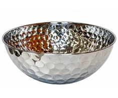 Metalinis serviravimo dubuo sidabrinis 28 cm