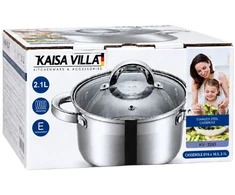 Nerūdijančio plieno puodas Kaisa Villa KV-2243 su dangčiu, 2,1 l