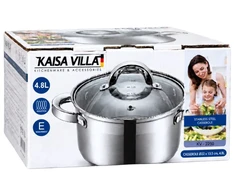 Nerūdijančio plieno puodas Kaisa Villa KV-2250 su dangčiu, 4,8 l
