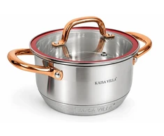 Nerūdijančio plieno puodas Kaisa Villa KV-6630 su dangčiu, 2,7 l